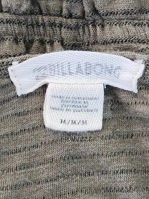 Billabong Womens Olive Green Stripe Long Sleeve Romper Shorts Size Medium Flaw thumbnail 8