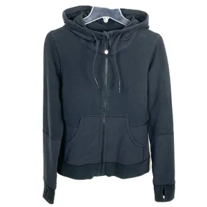 Lululemon Voyage Hoodie Stretch French Terry Yoga Boardshort Fabric Black 8 thumbnail 3