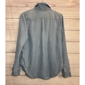 Kut from the Kloth Womens Denim Jean Button Up Shirt MEDIUM Blue thumbnail 2