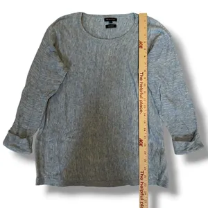 Massimo Dutti Blue Cotton Knit Sweater Women’s M Lightweight‎ Crewneck thumbnail 4