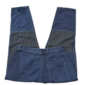 Sandrine Rose NWT Pants Women's 27 Navy Patchwork Workwear Indie Utility Ankle thumbnail 4
