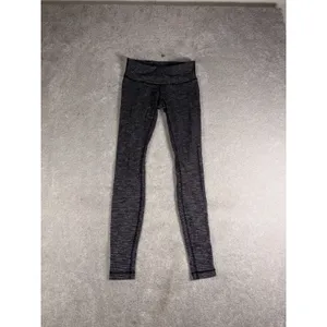 lululemon wonder under leggings low rise black white 6 Full Length thumbnail 2
