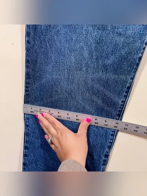 NWT Denim Forum The Farrah Hi-Rise Wide Jean size 32 short thumbnail 7