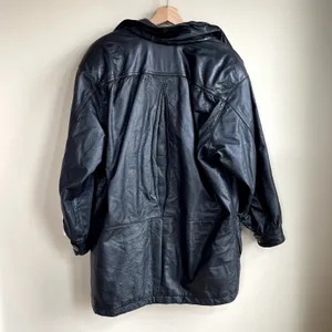 Jacqueline Ferrar genuine‎ leather jacket heavy vintage front pockets women's XL thumbnail 8