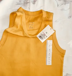 A New Day Women’s Tank Top Size M High Neck Yellow Mustard Ribbed Cocktail thumbnail 4