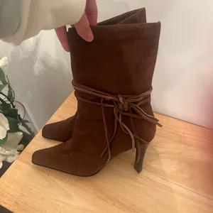 Anne Michelle Boots Size 9 brown suede fringe boots festival ankle boots thumbnail 11