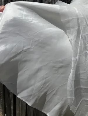 NEW Adrianna Papell white pleated tulle midi skirt thumbnail 4