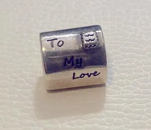 PANDORA Authentic Sterling Silver 925 To My Love Envelope Charm thumbnail 3