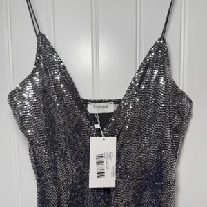 Flounce Club London Wrap Mini Size 10 Dress Metallic Y2K Indie Sleaze Retro thumbnail 8