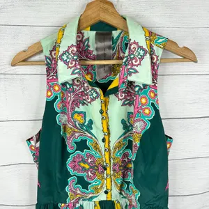 Moon Collection Womens size Large Paisley Print Sleeveless Dress thumbnail 3