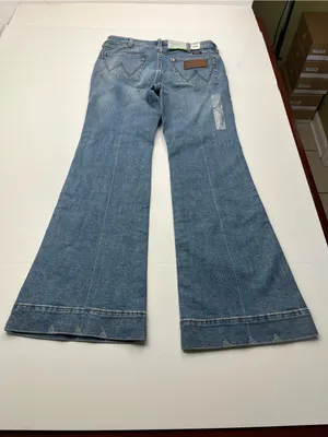 Wrangler Retro Trouser Womens Size 28 x 30 Blue Denim Jean Western 1011MPEGK NEW thumbnail 15
