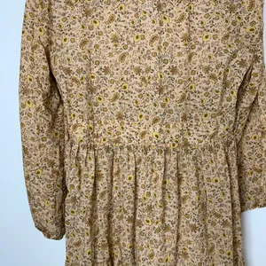 Doen Prem Maxi Jaipur Mustard Floral Print Dress Womens Small thumbnail 17
