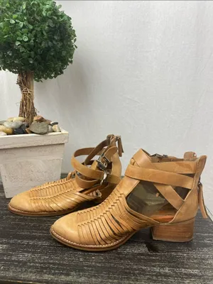 Jeffrey Campbell Brown Tan Leather Strappy Fisherman Sandals 6 thumbnail 2