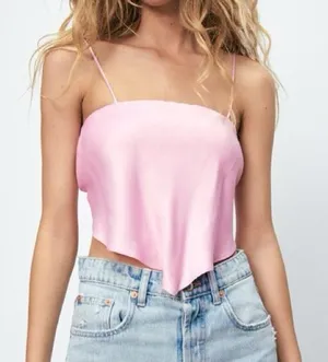 Zara Satin Effect Cropped Bandana Top thumbnail 1