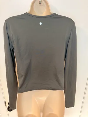 CRZ Yoga Cloud Jersey Gray Button Cardigan Soft Lightweight Athleisure S/M thumbnail 8