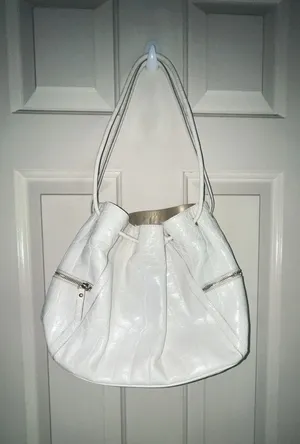 Brahmin White Croc Embossed Leather Bucket Bag thumbnail 1