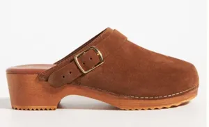 Anthropologie Suede Clog Shoes 36 Tan Brown Fall Autumn thumbnail 12