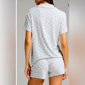 SKIMS Soft Lounge Short Sleep Set – XS – Cloud Candy Heart Print‎ – NWOT thumbnail 2