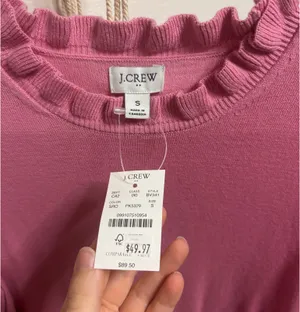 J.Crew Sweater Ruffle Neck Long Sleeve thumbnail 2