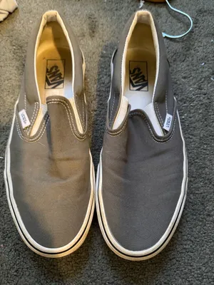 Grey Vans Slip-On Women’s9.5  thumbnail 1