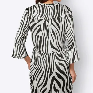 New Zebra‎ Print Tunic Black Size 12 thumbnail 4