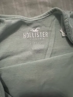 Hollister Light Green Plaid Mesh Baby Tee Top & Tank Top - XS thumbnail 2