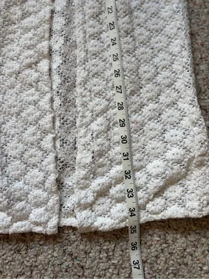 Cotton On Body Open Mesh Beach Sarong Wrap Skirt White Knit Size Women’s Medium thumbnail 6