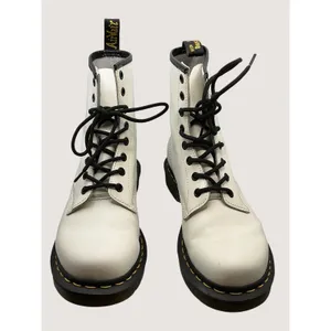 Dr. Martens 11821 1460‎ Smooth White Leather Combat Womens Boots Sz UK 6 US 8 thumbnail 4