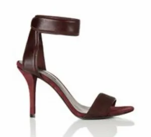 Alexander Wang Burgundy Colette Stingray Sandals Size 38 thumbnail 1
