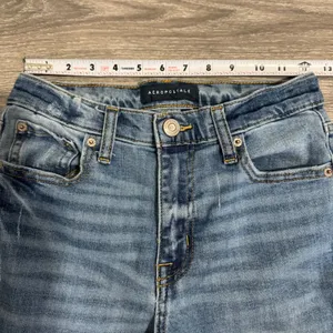 Aeropostale‎ Womens High Rise Flare Jeans 24x31 in Medium Wash Blue Size 2 Boho thumbnail 8