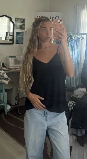 Black Spaghetti Strap Blouse  thumbnail 1