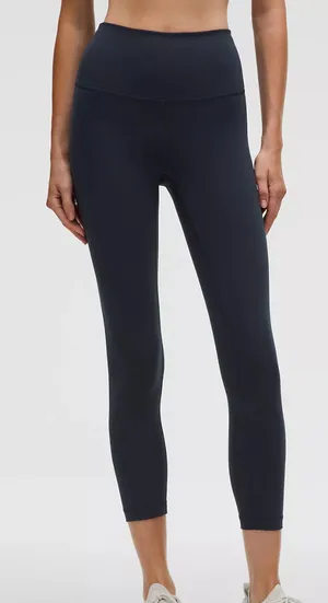 Lululemon Wunder Train High-Rise Crop 21” in Navy Sz 6 thumbnail 1