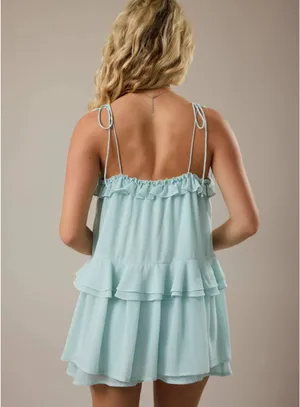 Boutique Mint Blue Ruffle Romper thumbnail 8
