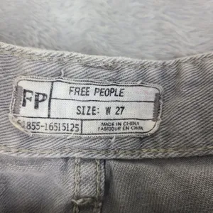 Free People Womens Shorts W 27 Button Fly Low Rise Cut Off 2" Inseam Distressed thumbnail 2