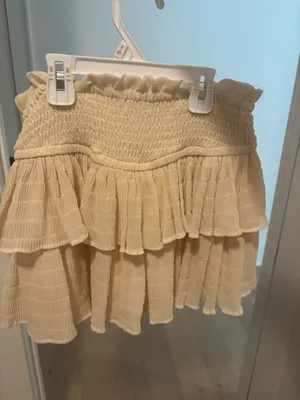 Cream mini skirt Yellow thumbnail 2