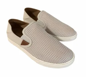 OluKai Pehuea Breathable Slip-On Shoes Tapa Cream Size Women’s 9 thumbnail 1