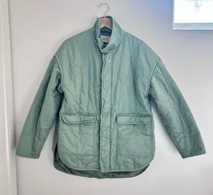 Universal threads green quilted coat size large thumbnail 1