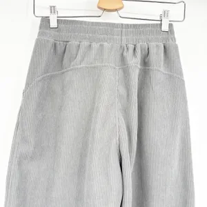 Halara Womens Grey Ribbed High Waisted Wide Leg Work Athleisure Pants Size XS thumbnail 5