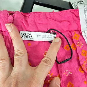 ✨ ZARA Fuchsia Pink Mirror Embroidered Shorts - Boho Festival High-Waisted Size S thumbnail 16