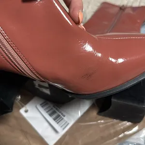 Jeffrey Campbell LA Siren Bootie Dark Rose Patent Ankle Boots Size 7 thumbnail 3