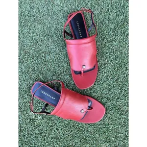Longchamp’s New Collection of Flat Sandals, Burgundy, Size EU41/US10, NWOT thumbnail 4
