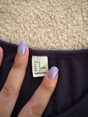 Amazon Navy Blue Crop Top thumbnail 2