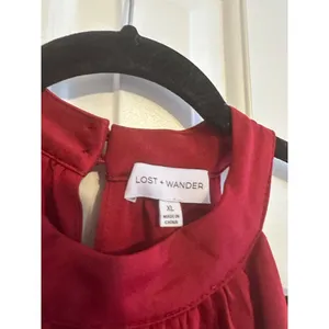 Lost + Wander Fleur Halter Maxi Dress‎ in burgundy XL thumbnail 6
