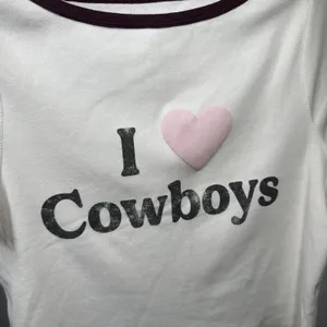 Grayson Threads Large Womens T-shirt I Love Cowboys White Short Sleeve Top thumbnail 7