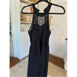Wedtrend Black Lace Halter Maxi Dress Elegant‎ Formal Wedding Guest S thumbnail 5