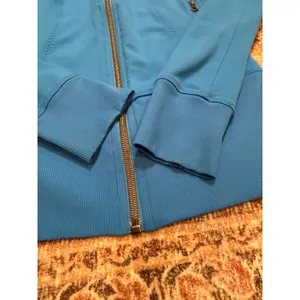 Lululemon Asana Zip Up Jacket Womens 2 Blue Fitted‎ Athleisure Yoga thumbnail 6