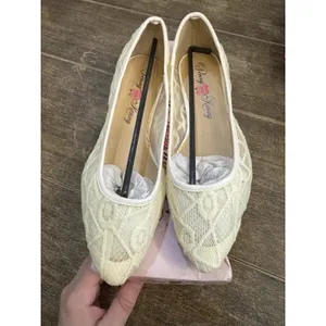 Penny Loves Kenny Knot Lace Ballet Flat White/Ivory‎ Size 8 Embroidered Fairy thumbnail 4