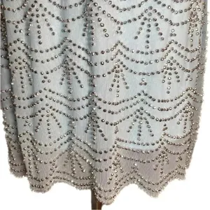 Xscape Rhinestone Beaded Tiered Formal Mini Dress Light Aqua Prom Homecoming 2 thumbnail 11