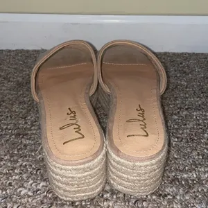 Womens Like New Lulus O'Ahu 2 Mauve Suede Espadrille Platforms thumbnail 8