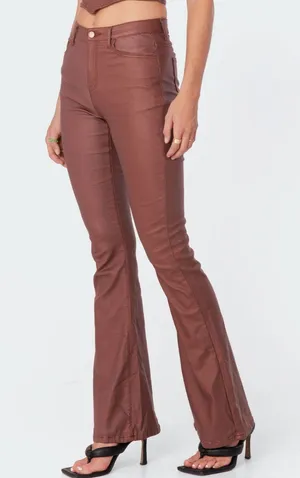 Edikted Faux Leather Pants thumbnail 2